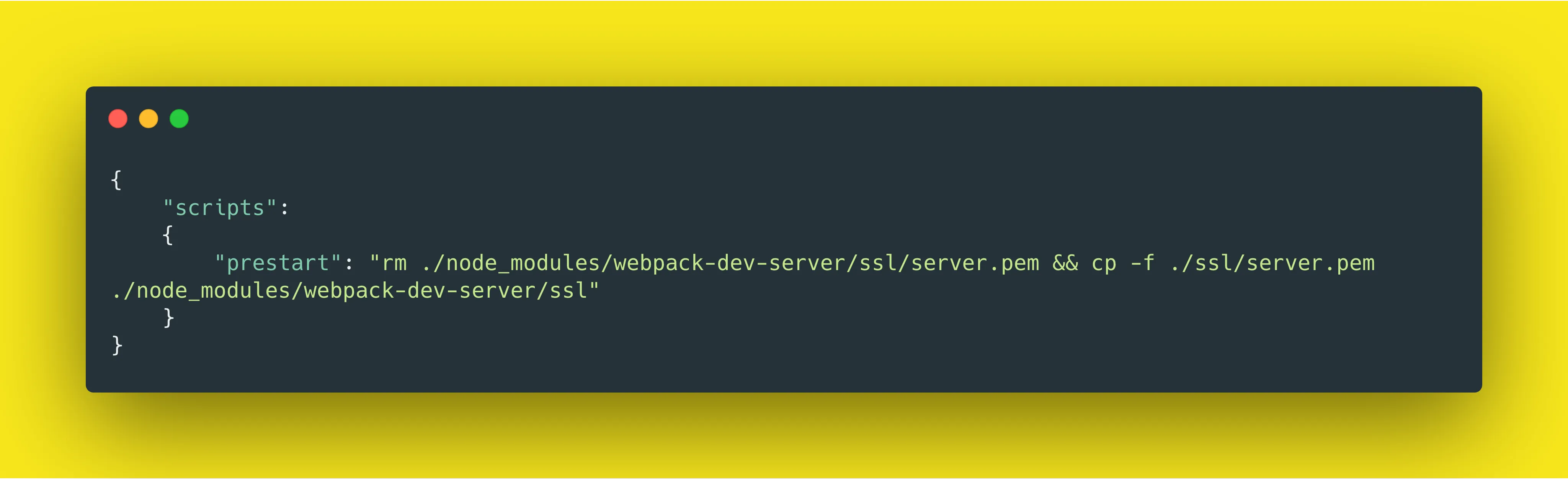 Adding a prestart hook to copy your local self-signed certicate