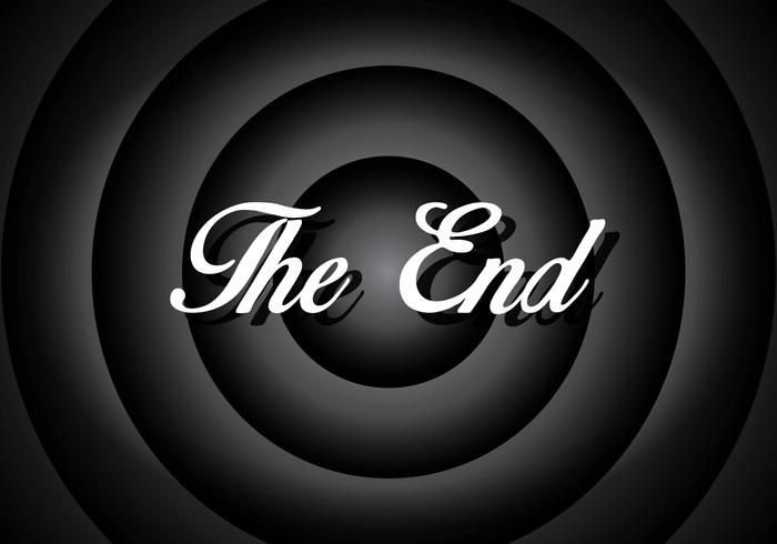 The End written in the style of silent films